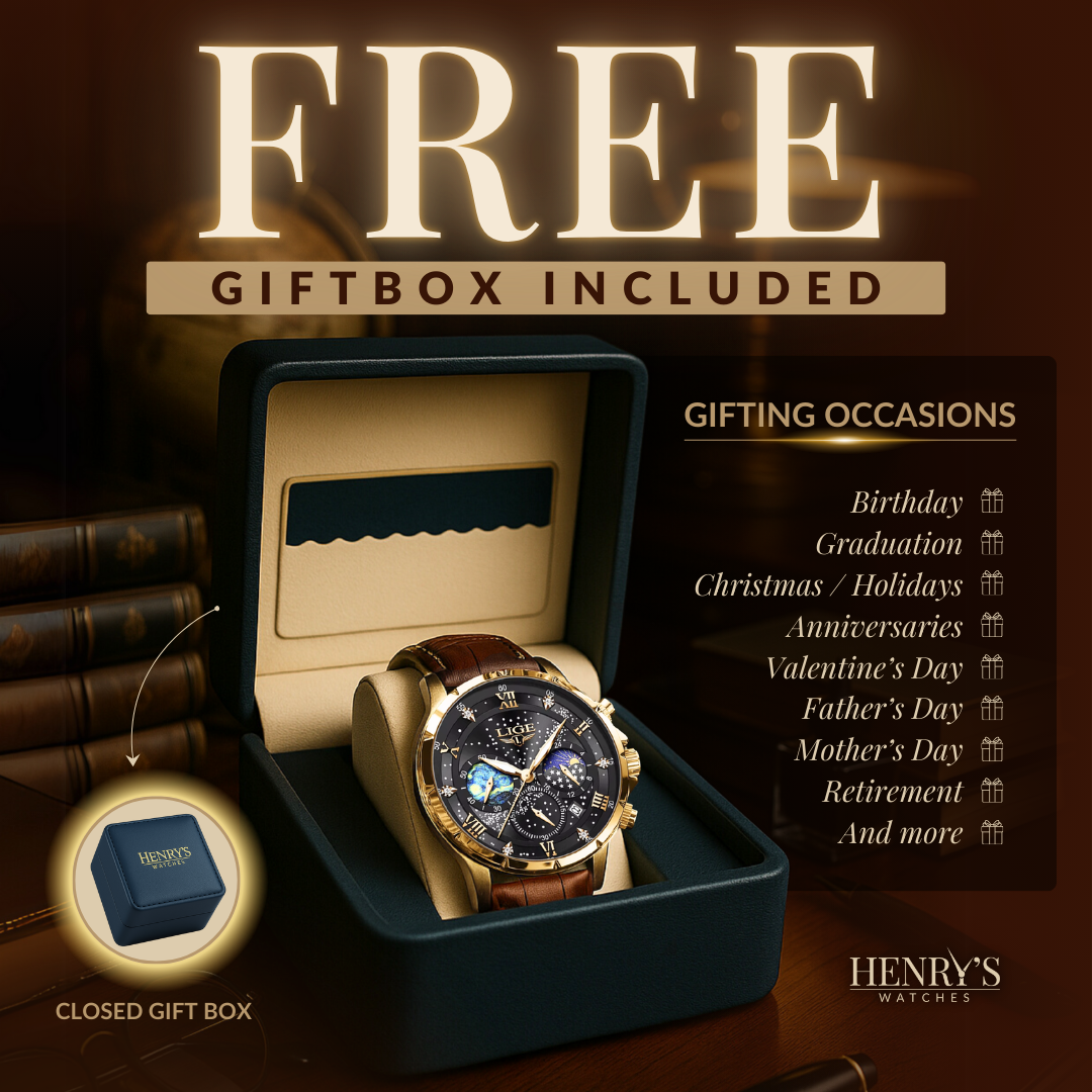 Elegant Quartz Watch with Leather Band